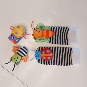 4/$15- Baby Rattle Socks and Cuffs